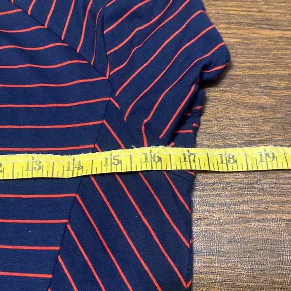 LUSH Swing Stretch Dress, Navy w Red Stripe, Medium - Picture 6 of 7
